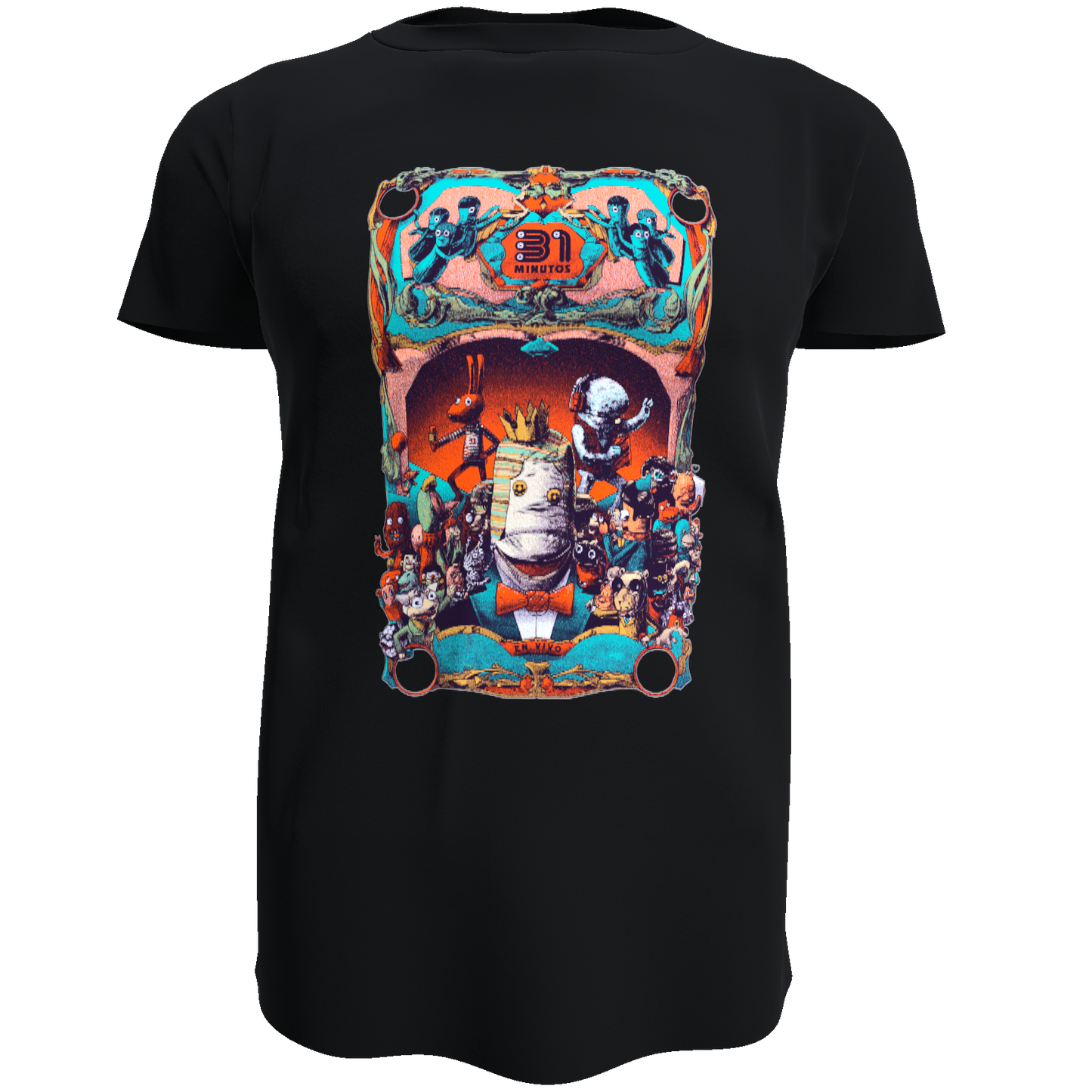 Polera 31 Minutos (Personajes Poster) (100% algodón)