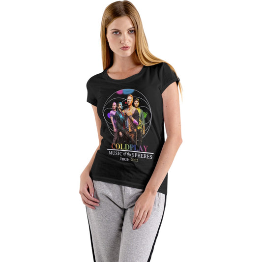 Polera Mujer Coldplay- Music of the Spheres (100% Algodón)