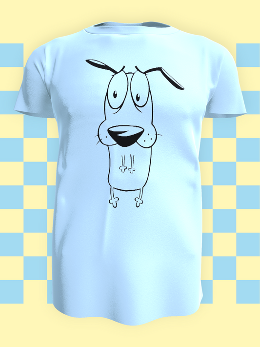 Polera Coraje el Perro Cobarde / Coraje Cobarde - Diseño 2 (100% Algodón)