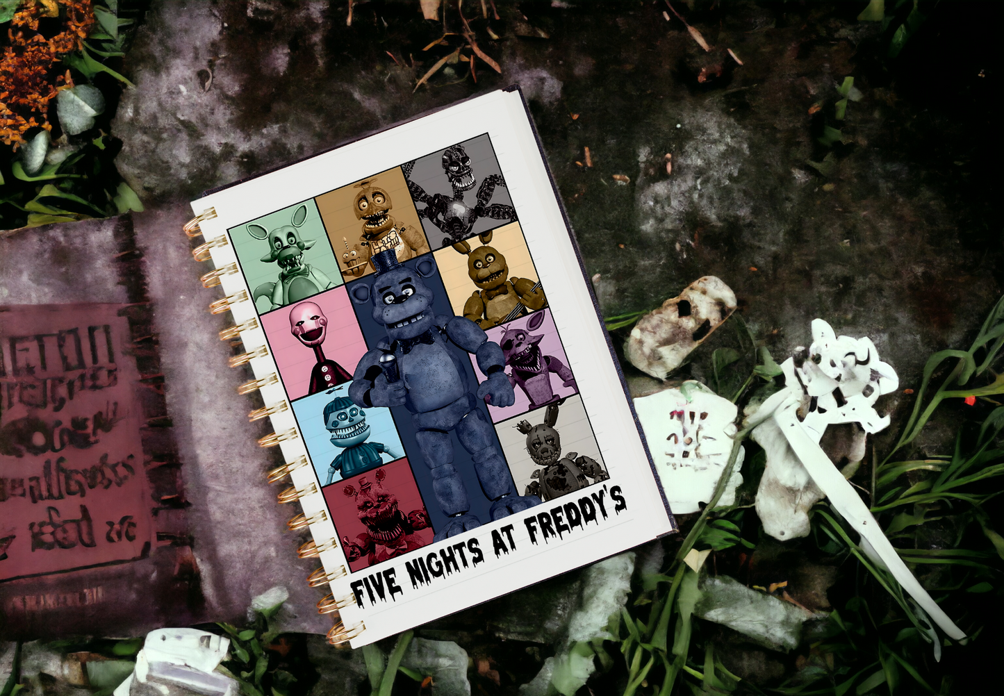 Libreta Cuaderno FNAF five nights at freddy´s Cuadriculado sin fecha 21x15cm