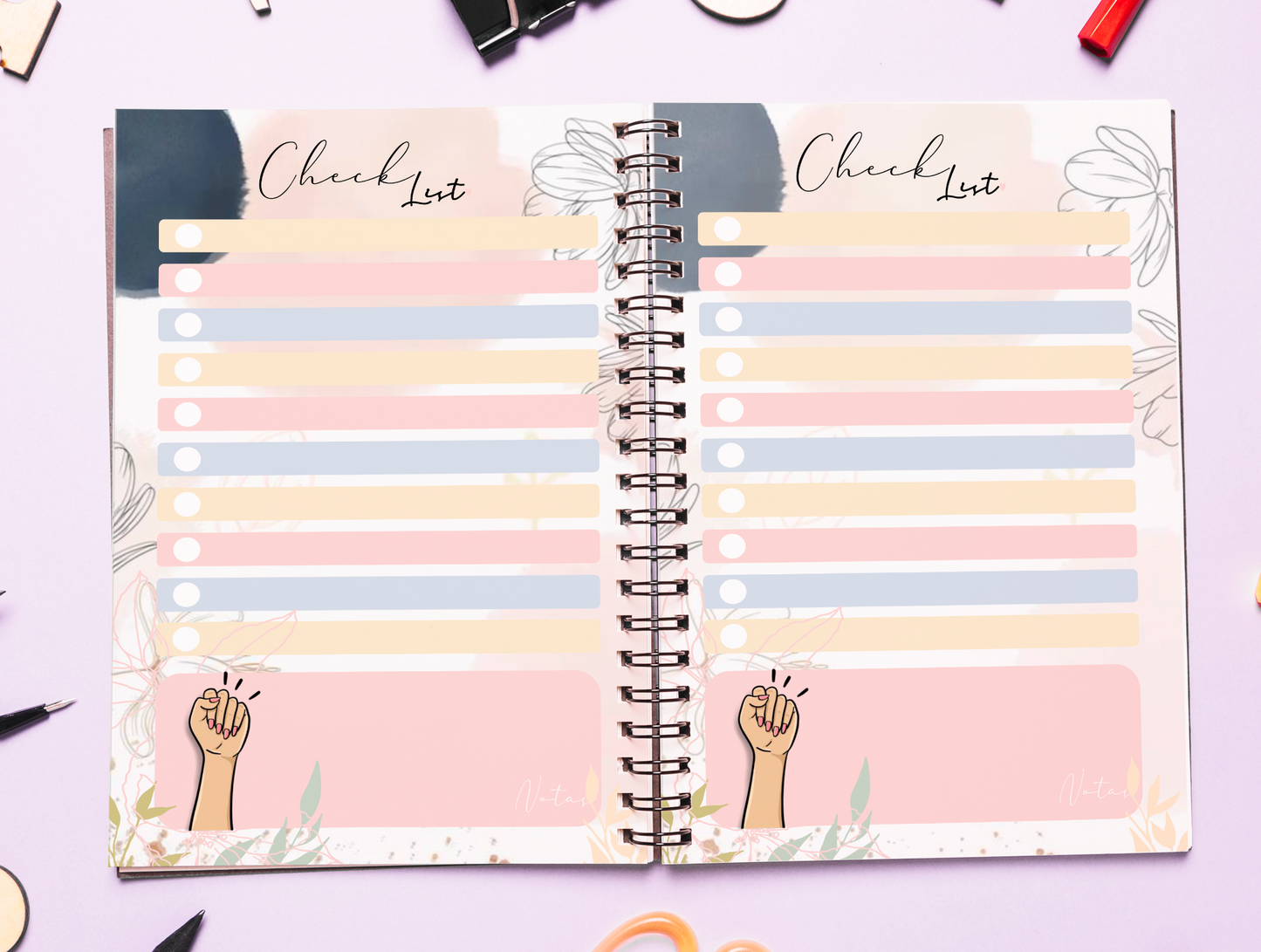 Agenda Dia de la madre, Planner Anual 21x15cm Sin Fecha