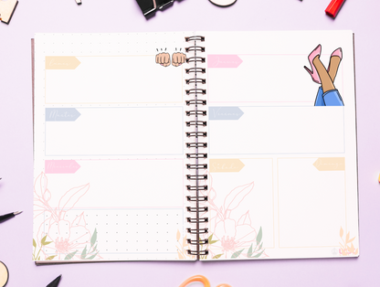 Agenda Dia de la madre, Planner Anual 21x15cm Sin Fecha