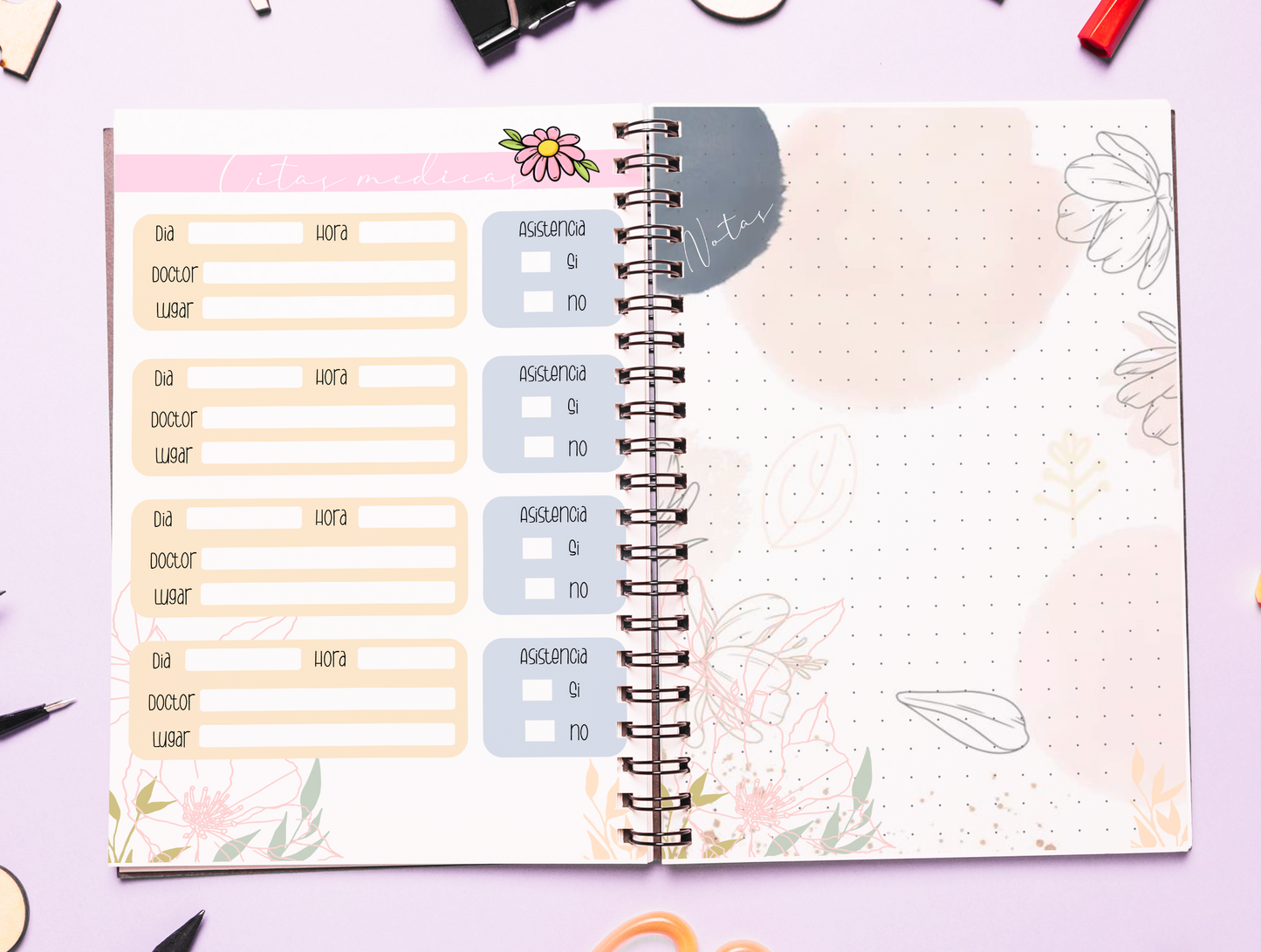 Agenda Dia de la madre, Planner Anual 21x15cm Sin Fecha