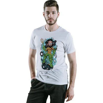 LIQUIDACIÓN Polera UNISEX Aquaman Animado Jason Momoa 100% POLIESTER