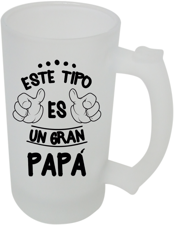 Vaso Cervecero Schopero Dia del padre GRAN PAPÁ 500cc