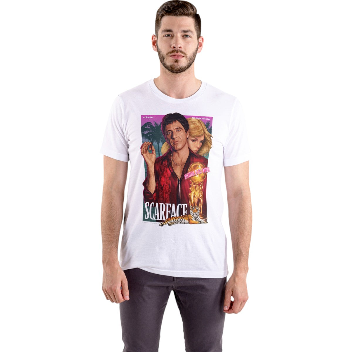 LIQUIDACIÓN Polera UNISEX Scarface Tony Montana Al Pacino 100% POLIESTER