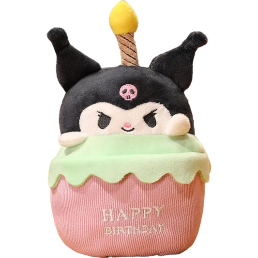 Peluche KUROMI Pastel de Cumpleaños (20cm) CON LUZ Y SONIDO