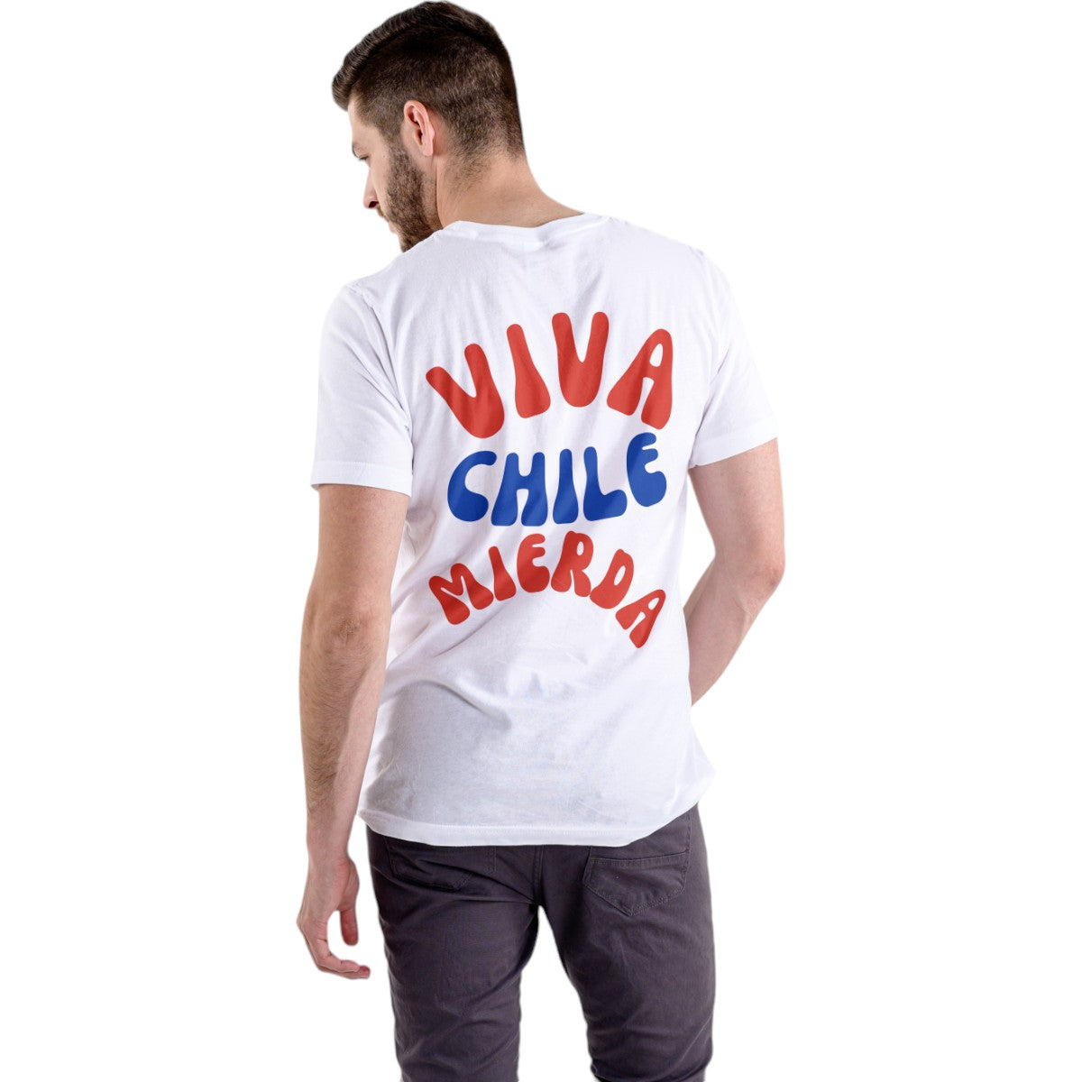 Polera UNISEX VIVA CHILE MIERDA, Hecho en Chile (100% algodón)