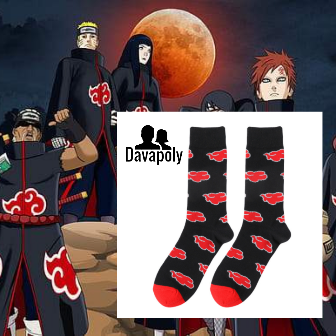 Akatsuki (NUBES NARUTO) -  Calcetines Largos