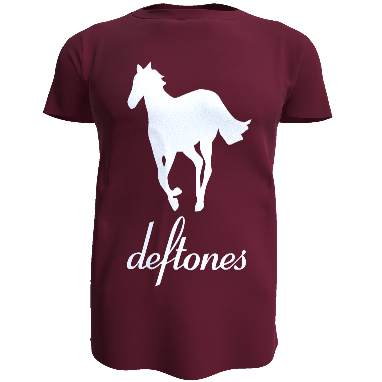 Polera Deftones (100% Algodón) Bordo