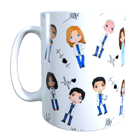 Taza - tazón Grey's Anatomy (FONDO DOCTORES)