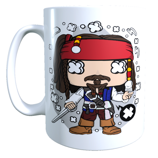 Taza - Tazón Piratas del Caribe, Jack Sparrow, Johnny Depp