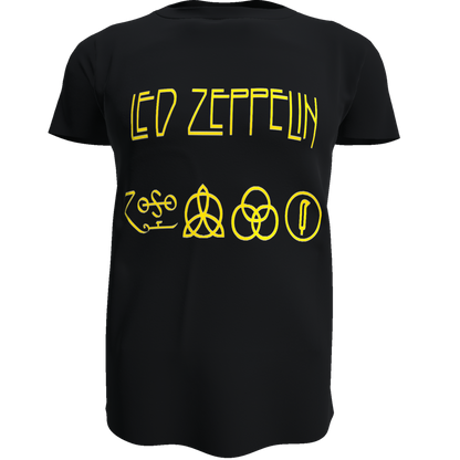 Polera Led Zeppelin (100% Algodón) Negro