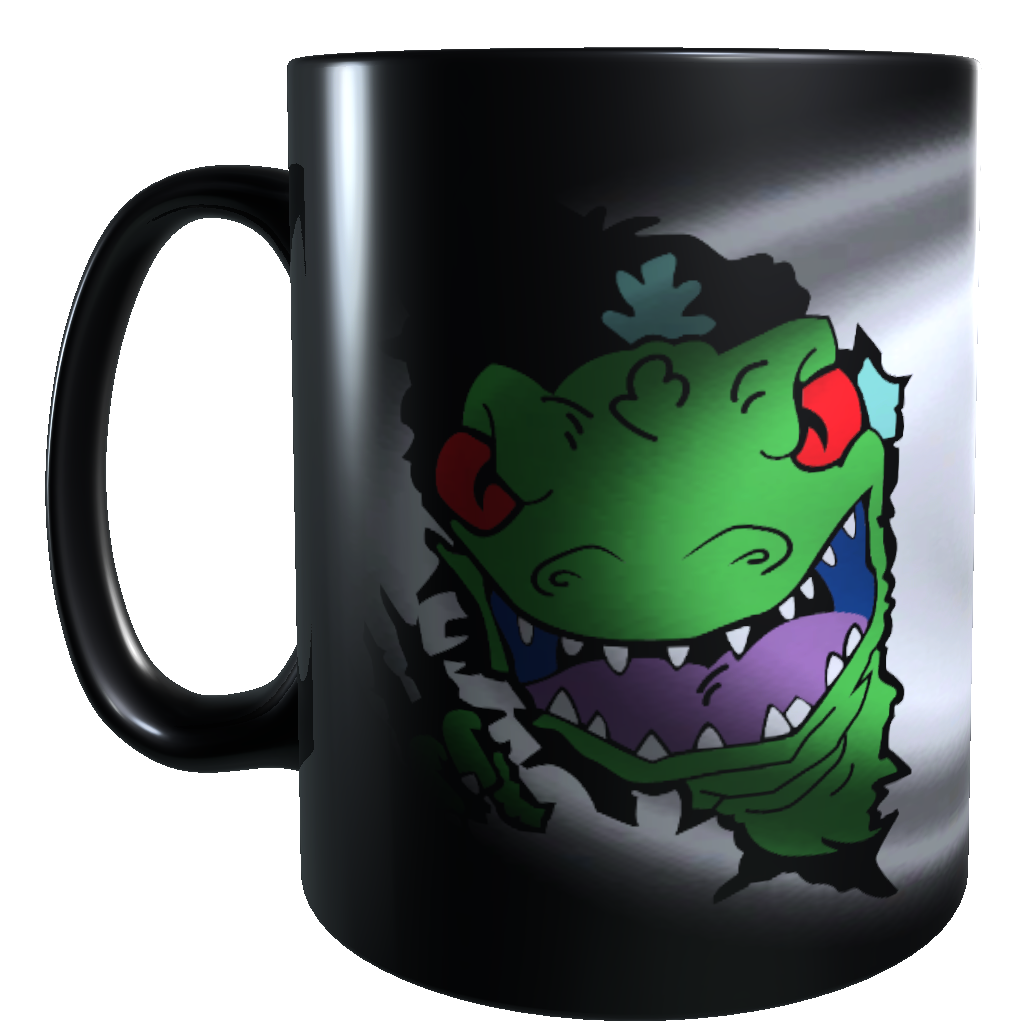 Taza - Tazón MAGICO Cambia Color - Reptar / Rugrats - Aventuras en Pañales