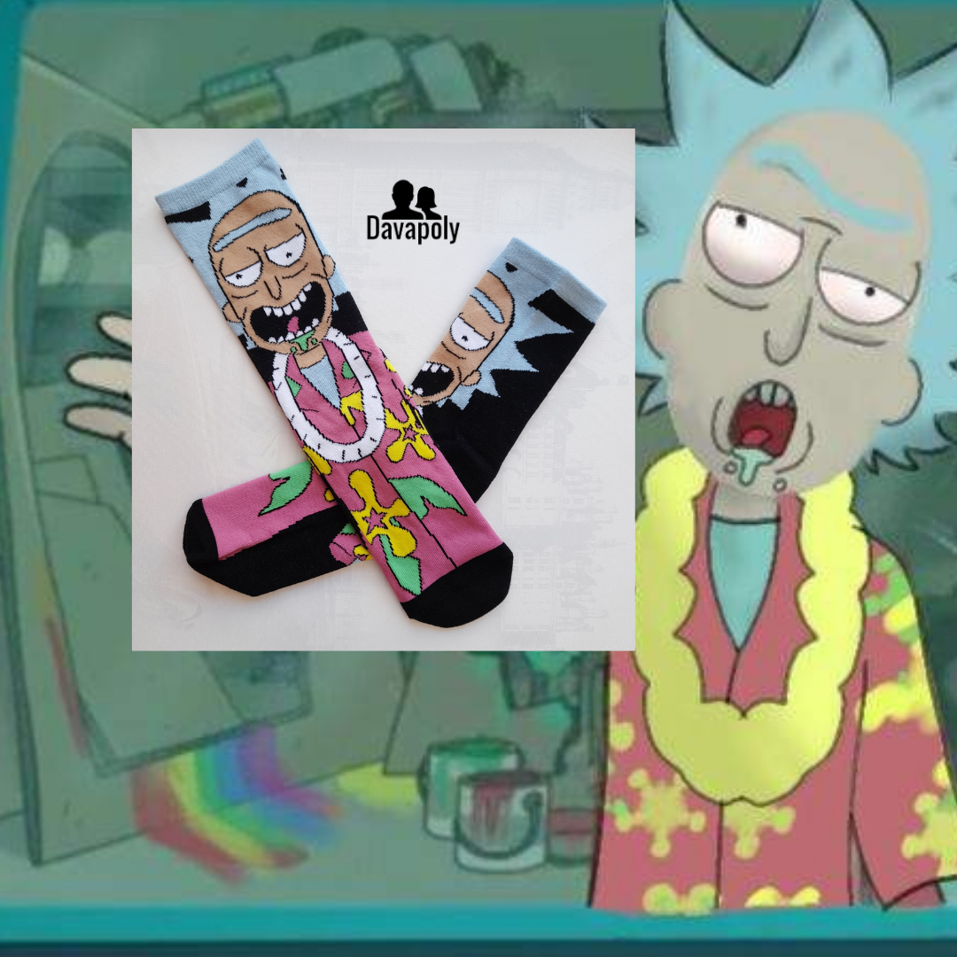 Rick Sanchez (POLERA HAWAIANA) / Rick y Morty - Calcetines Largos