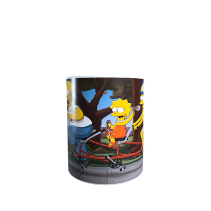 Taza - Tazón Familia Simpson en Bicicleta - Los Simpson