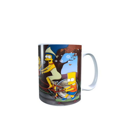 Taza - Tazón Familia Simpson en Bicicleta - Los Simpson