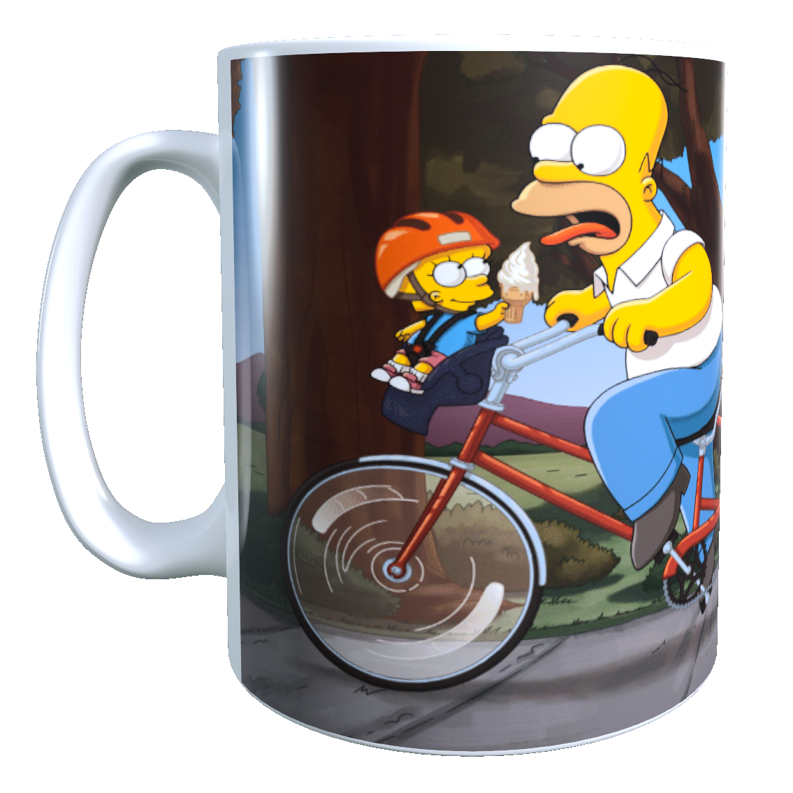 Taza - Tazón Familia Simpson en Bicicleta - Los Simpson