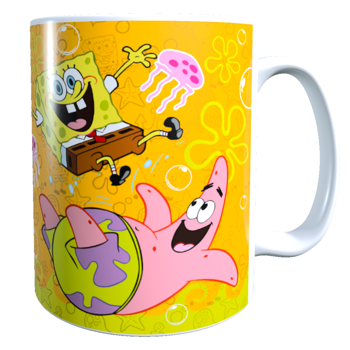 Taza - Tazón Bob Esponja, Patricio y Medusas