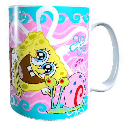 Taza - Tazón Bob Esponja y Gary