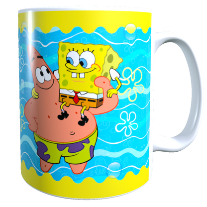 Taza - Tazón Bob Esponja y Patricio Estrella