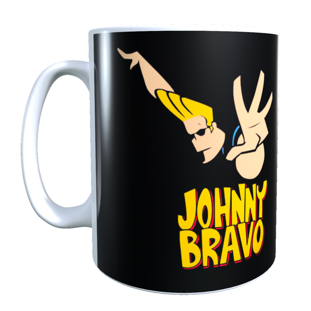 Taza - Tazón Johnny Bravo (FONDO NEGRO)