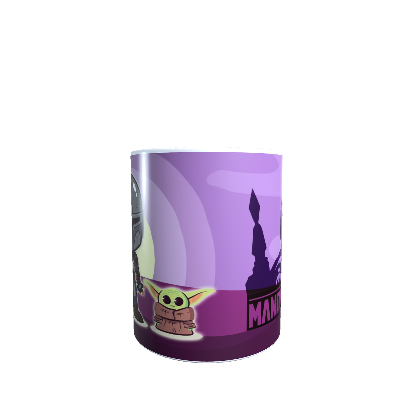 Taza - Tazón The Mandalorian  (Fondo morado) - Star Wars