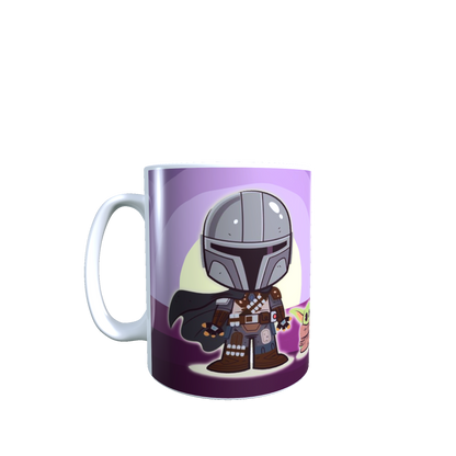 Taza - Tazón The Mandalorian  (Fondo morado) - Star Wars